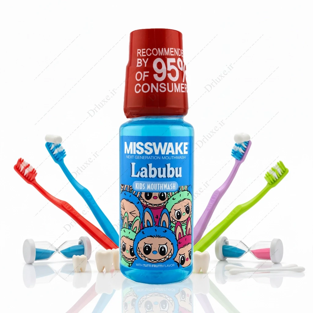 دهانشویه کودک میسویک مدل لبوبو 200 میلی‌لیتر